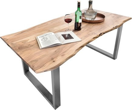 SIT Tisch TABLES & CO aus Akazienholz und Stahl in Braun, H: 78 cm, B: 100 cm, T: 100 cm - Bild 1