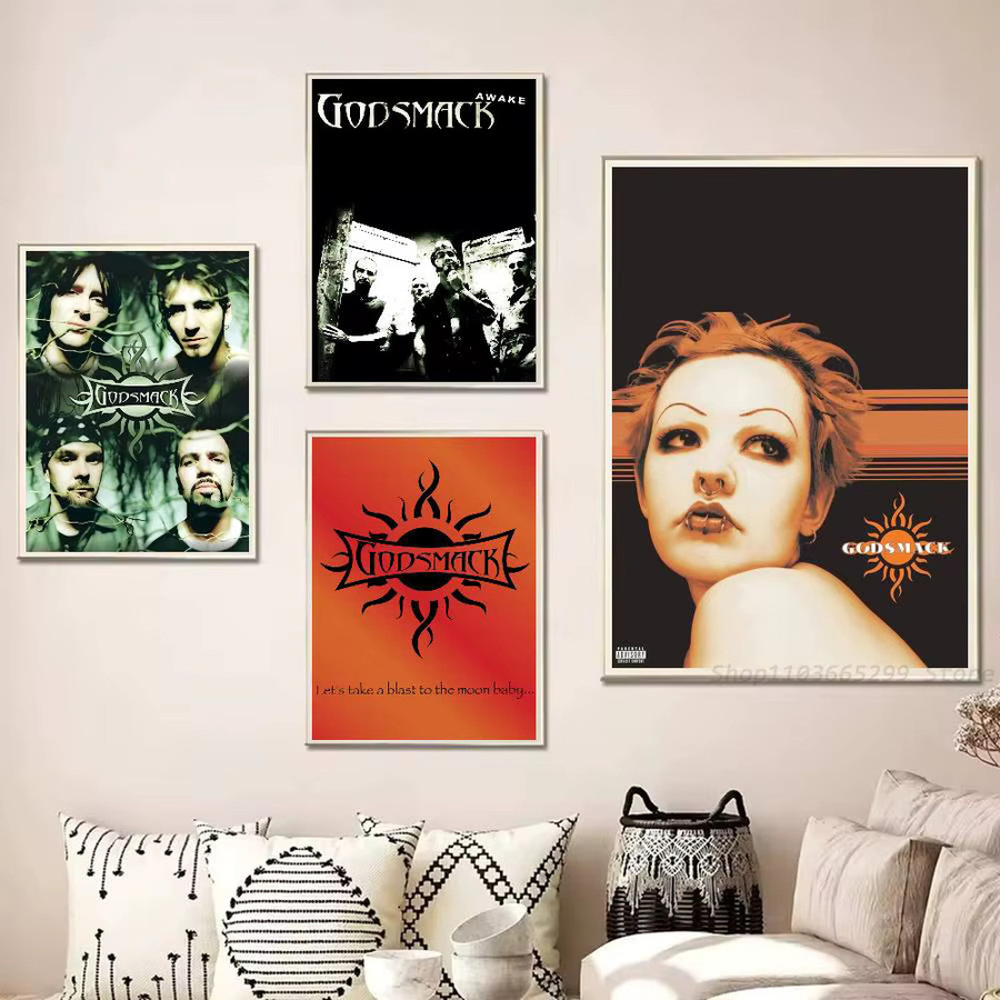 Godsmack Poster Aufkleber Wasserfester Wandkunstdruck Typografie Mehrfarbig - Bild 3
