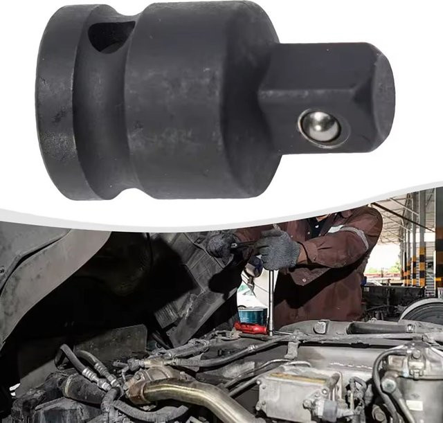 Skeyo Pneumatischer Steckschlüsseladapter-Satz mit Ratsche, Schwarz, 1/2 Zoll - Bild 1