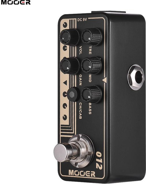 Mooer Micro Preamp Serie 012 US Gold Digitaler Gitarren-Vorverstärker im britischen Stil in Black und Gold - Bild 1