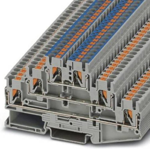 Phoenix Contact 3210500 Mehrstockklemme Push-In-Klemme Grau 50 Stück - Bild 1