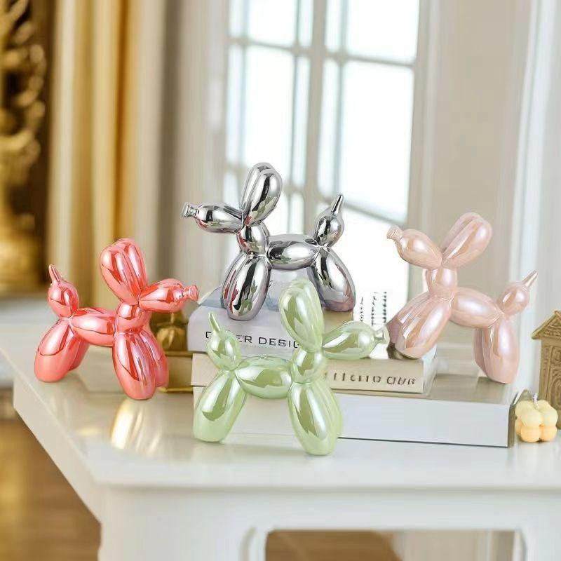 Yiran Furniture Mini-Keramik-Ballon-Hund als abstraktes Ornament und kreative Skulptur, H x B x T: 11 x 4 x 11 cm - Bild 2