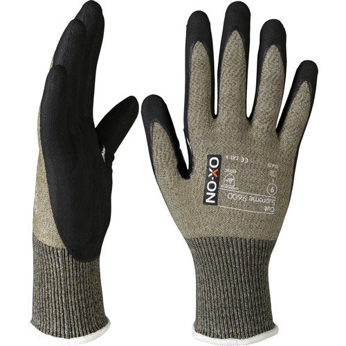 OX-ON Schnittschutzhandschuhe Cut Supreme 9600 in Braun/Schwarz mit Nitrilbeschichtung, Größe M - Bild 5