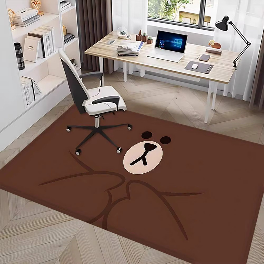 L-Lines Friends B-Brown Bear Bodenmatte, rechteckig, rutschfest, braun, B/T: 60 x 40 cm - Bild 2