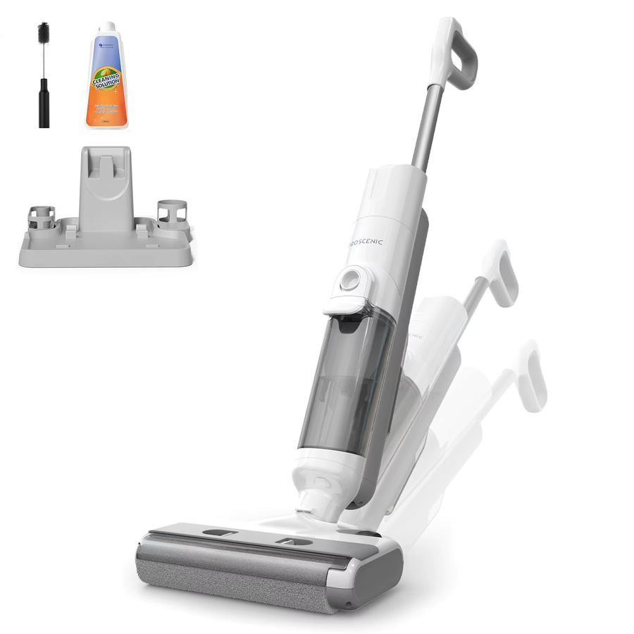 Proscenic F10 Ultra 3-in-1 Kabelloser Nass-Trocken-Staubsauger in Weiß mit LED-Display, Selbstreinigungsfunktion und 1,3 l Doppel-Wassertank - Bild 2
