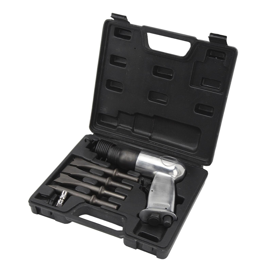 Aimo Drucklufthammer-Set Schwerlast Pneumatisches Meißelbohrerwerkzeug in Silber mit 150 mm Kurzschaft - Bild 4
