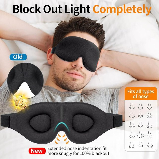 YUKUI Augenmaske, 3D-konturiert, atmungsaktiv - Bild 1