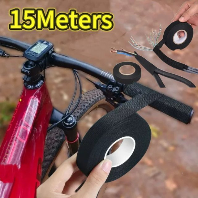 Hitzebeständiges Stoff-Isolierband in Schwarz für Auto-Verkabelung und Kabel-Organizer, Breite: 19 mm - Bild 1
