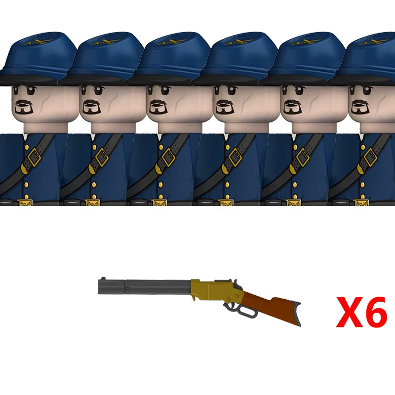 Brangdy Militärfiguren aus dem Amerikanischen Bürgerkrieg, Soldaten, Kunststoff, Bunt / Mehrfarbig - Bild 2