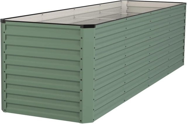 RIVARO Select Hochbeet von VidaAtHome in Waldgrün und Schwarz aus Stahl, B/T/H: 345 x 100 x 90 cm - Bild 1