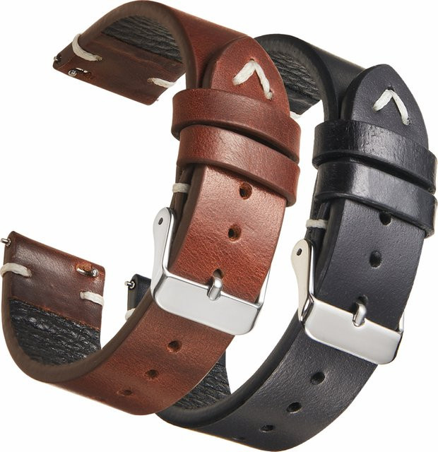 Uhrenarmband Leder, Vintage, Herren - Bild 1