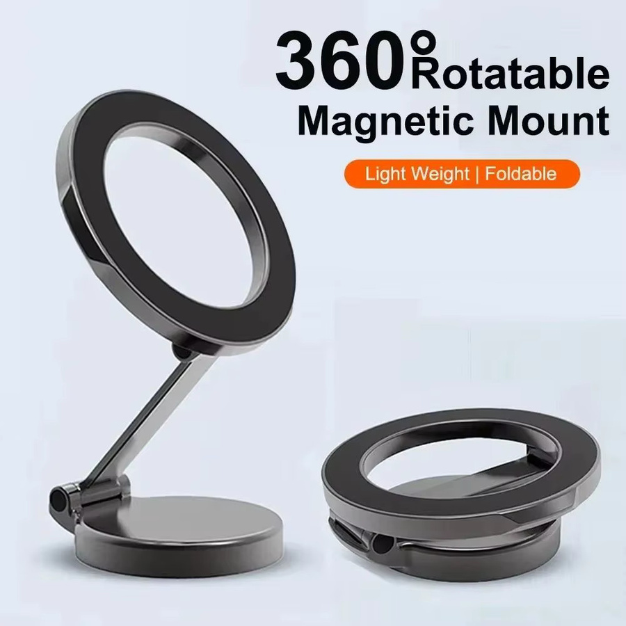 Magnetische Handyhalterung für das Auto mit 360-Grad-Drehung und MagSafe-Kompatibilität, Farbe: Silber, Universal für iPhone, Samsung und Xiaomi - Bild 2