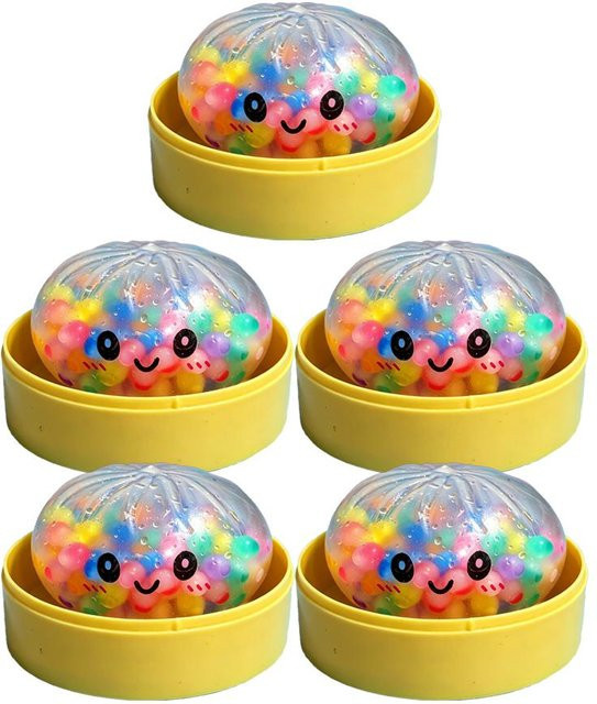 Bunte Glitzer-Knödel Squishies, 1-12 Stück, mit Box, Sensorisches Quetschspielzeug - Bild 1