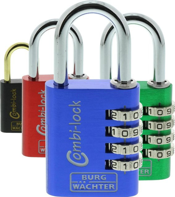 Burg Wächter Combi Lock Fun 88 40 Verstellbares Zahlenschloss aus Aluminium in Multicolour - Bild 1