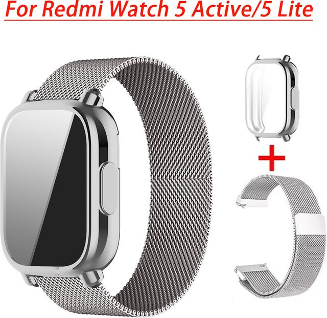 CAOWTAN Uhrenarmband Milanaise, Edelstahl, Silber, Unisex - Bild 1