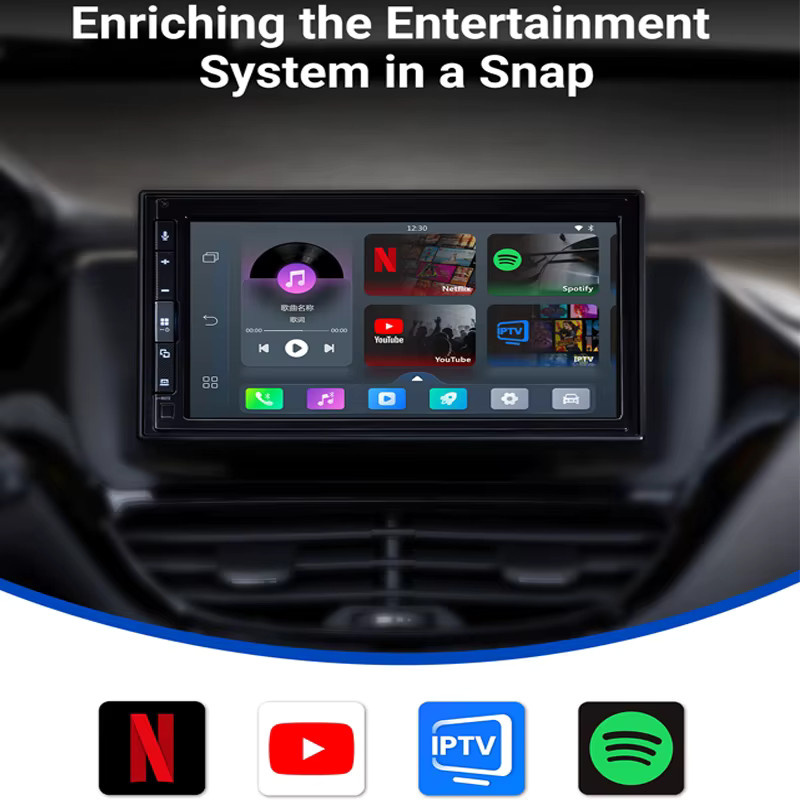 Ottocast I3 AI Box Kabelloser CarPlay Adapter mit Android 13 für BMW und Fahrzeuge mit kabellosem CarPlay, Schwarz - Bild 2