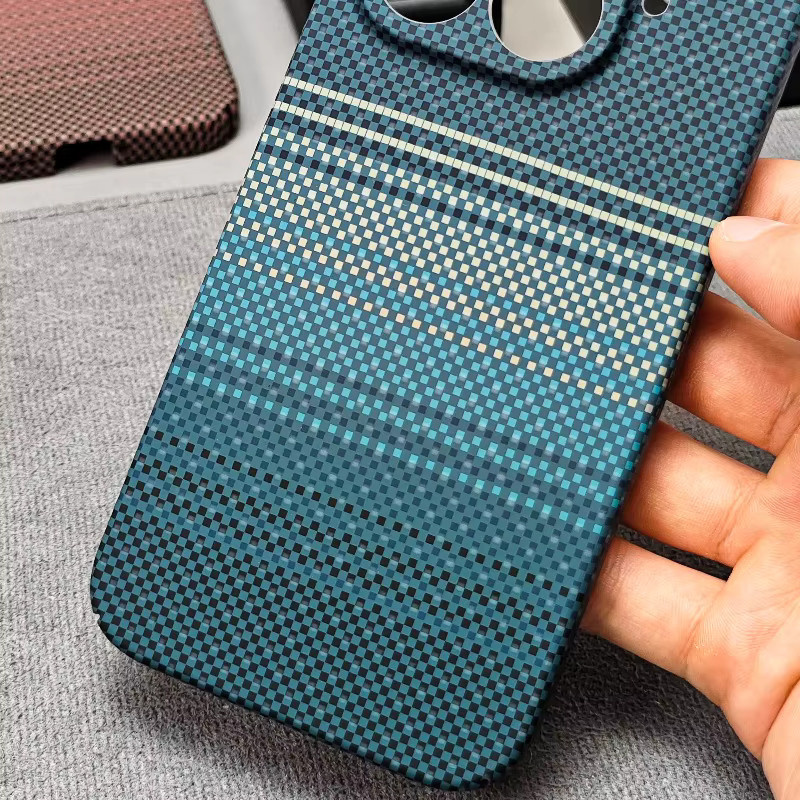 Magnetische Handyhülle für Xiaomi 17T Pro und Mi 17T mit Carbonfaser-Streifenmuster in Blau aus PC-Hartschale - Bild 3