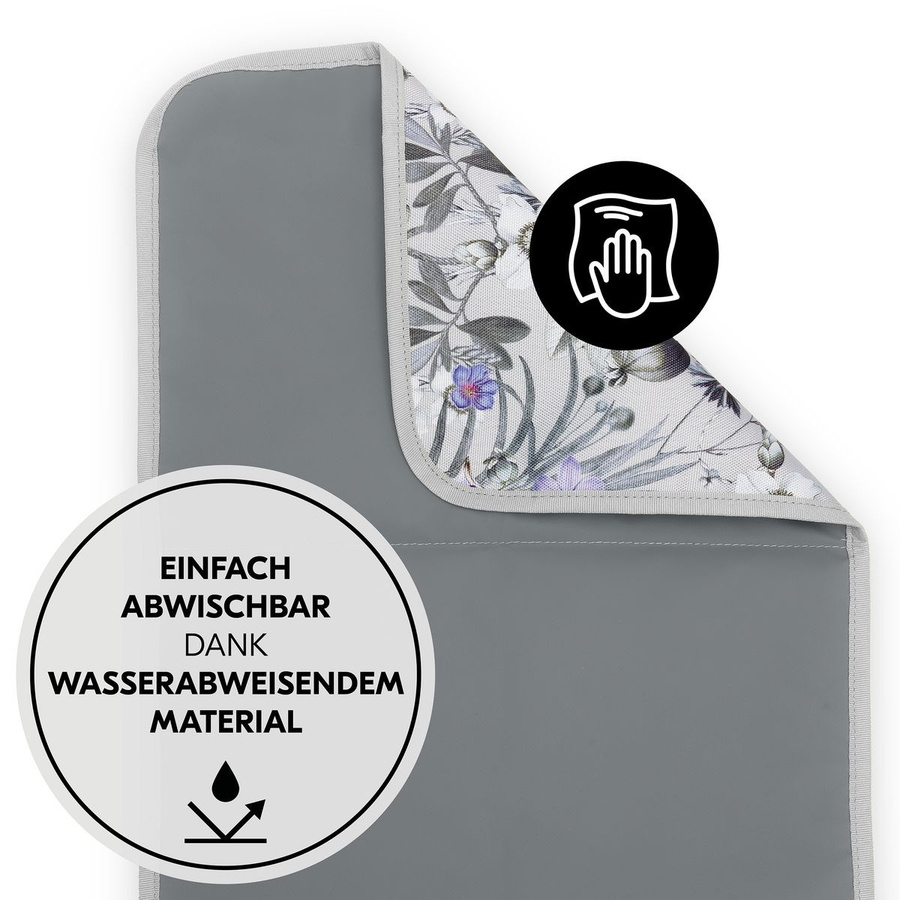 Hauck Windeltasche Change N Walk mit Wickelunterlage in Floral Grey und Purple mit Tragegurt - Bild 3