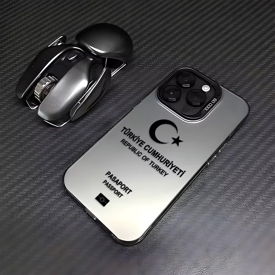 Potdemiel Handyhülle im Türkei Reisepass Design für iPhone 11 bis iPhone 17 Pro Max, Matte Anti-Fall Rückseite - Bild 2