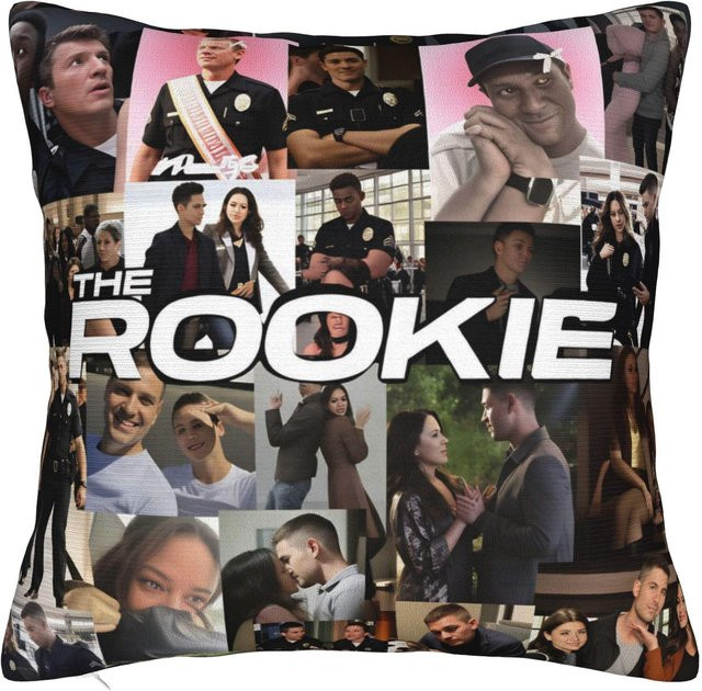 The Rookie TV-Serie Kissenbezug mit Grafikdesign, Multicolor, B/B/H: 18 x 18 x 18 cm - Bild 1