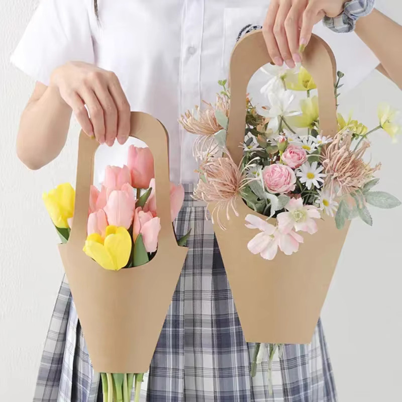 Trebalena Blumen-Papiertüten aus Kraftpapier in Braun für Hochzeiten, Partys und Geburtstage - Bild 2