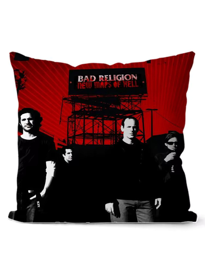 Bad R-Religion Punk Rock Band Kissenbezug aus schwarzem Plüsch mit unsichtbarem Reißverschluss, B/B/H: 30 x 30 x 30 cm - Bild 5