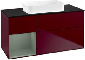 V&B Waschtischunterschrank Finion mit Wandbeleuchtung in Peony Matt, B/T: 120 x 60 cm - Bild 1