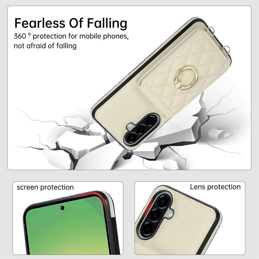 Crossbody Wallet Handyhülle mit Kartenfächern für Samsung Galaxy A-Serie in Rot - Bild 2