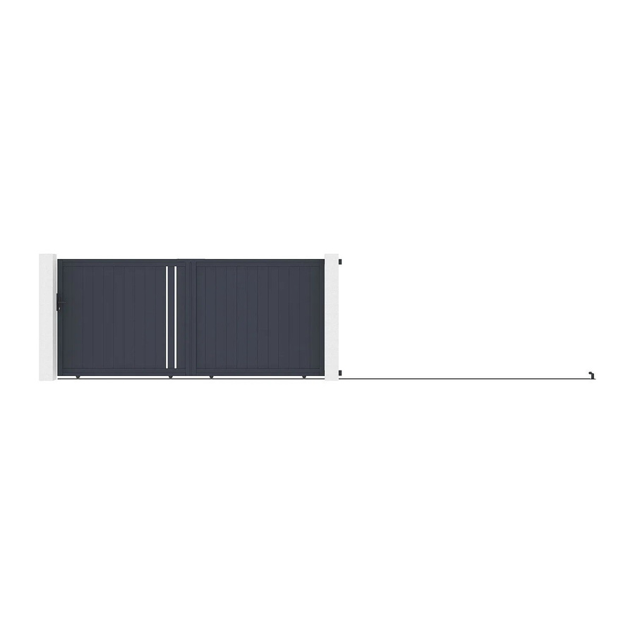Vente-unique Schiebetor Toroma aus Aluminium in Anthrazitgrau, Breite: 396 cm - Bild 2