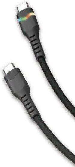 Peter Jäckel Powerkabel Typ-C auf Typ-C zum Laden und Synchronisieren, 65 W, Schwarz, Länge: 1 m - Bild 1