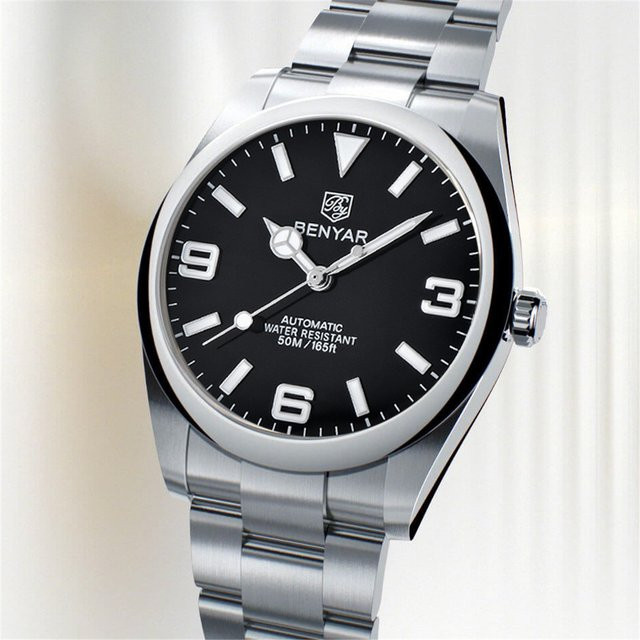 BENYAR Armbanduhr Automatik, Edelstahl, Blau, Herren, Taucheruhr - Bild 1