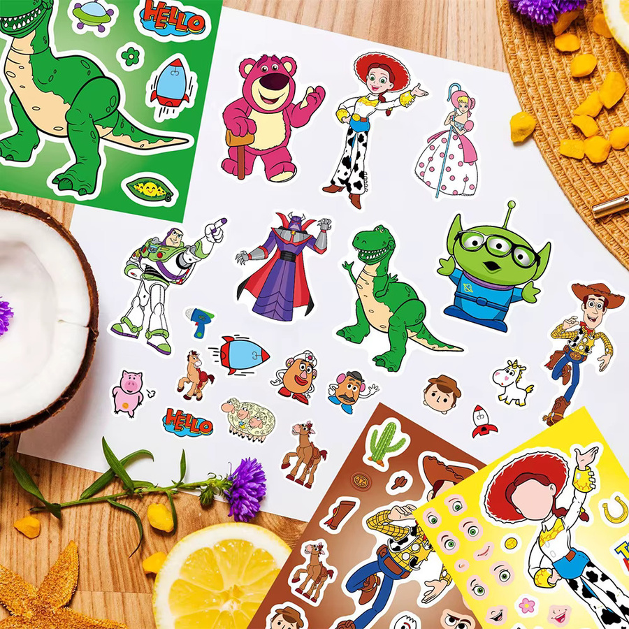 Disney Buzz Lightyear Make-a-Face Puzzle-Aufkleber, DIY Zusammenbaubares Puzzle-Aufkleber-Spielzeug - Bild 4