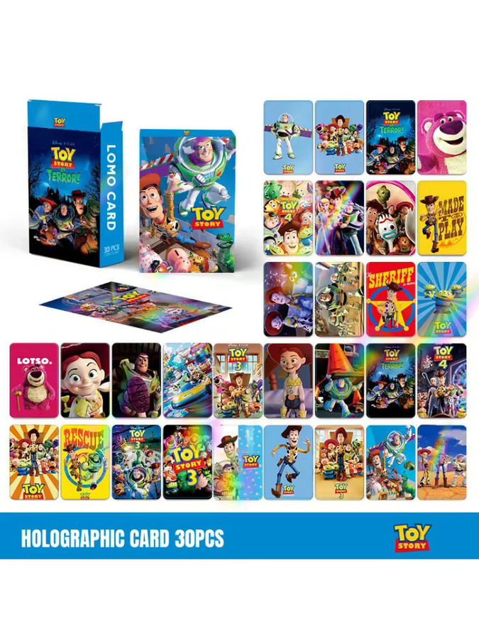 Bandai Disney Toy Story Laser-Flashkarten, 30 Doppelseitige LOMO Mini-Karten in Box - Bild 6