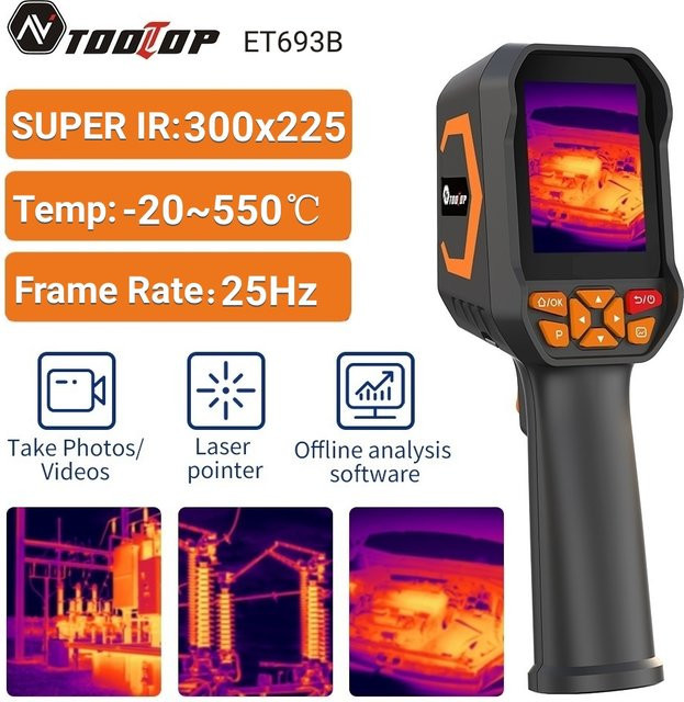 TOOLTOP ET693B Handheld Wärmebildkamera mit 2,8-Zoll-Display für IR-Bild- und Videoaufnahme zur Prüfung von Automobil-Schaltungen - Bild 1