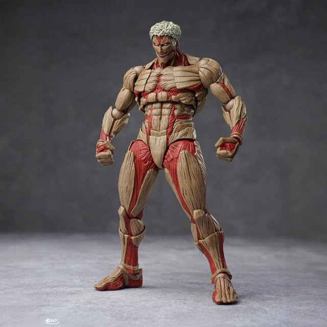 Revoltech Attack on Titan, Gepanzerter Koloss & Titanen-Mädchen, Actionfiguren, Set / Bundle - Bild 1
