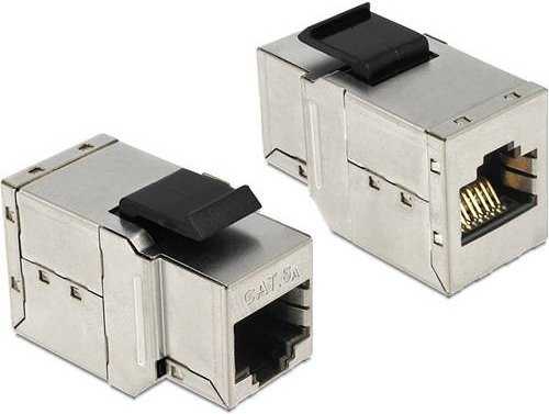 Delock 86166 RJ45-Einbaumodul Keystone CAT 6a Ethernet LAN in Silber - Bild 1