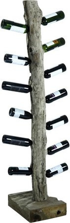 SIT Weinregal ROMANTEAKA aus Teakholz in Braun, B/T/H: 185 x 25 x 40 cm