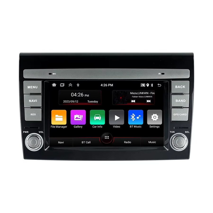 STRONGNAVI Android 15 Autoradio mit 7 Zoll Display für Fiat Bravo 2007-2014, Kabelloses CarPlay und Android Auto, GPS-Navigation und FM, Schwarz - Bild 6
