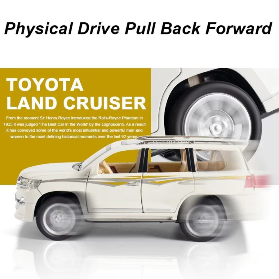 MAKEDA Land Cruiser RAV4, Spielzeugmodell, 1:24, Licht und Sound, Metall - Bild 2