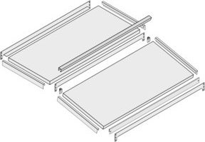 Bito Zusatzebene Set Fachboden gerade oder schräg verzinkt silber B/T: 100 x 80 cm Belastbarkeit 100 kg - Bild 1