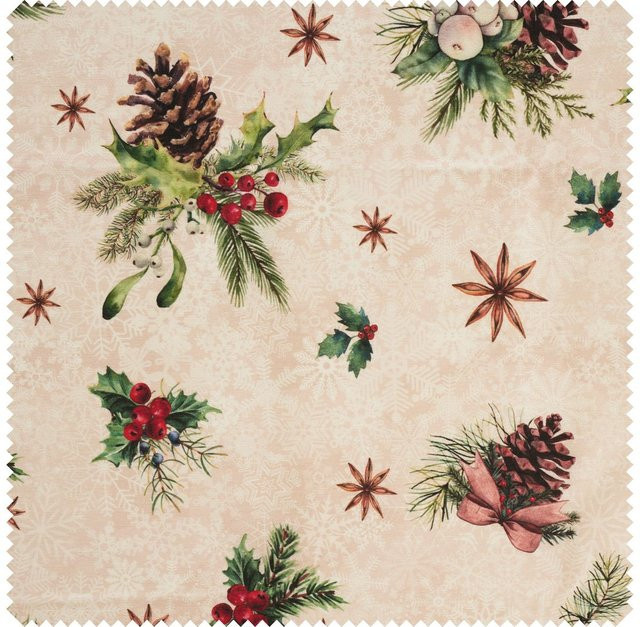 Globaltex Baumwoll-Stoff Xmas in Multicolor mit Acryl-Beschichtung - Bild 1
