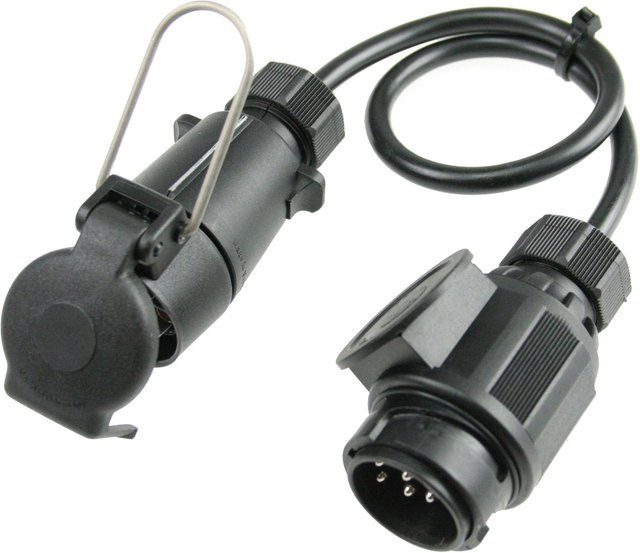 Schwabe Adapterkabel für Anhängerkupplung mit 7-poliger Kupplung und 13-poligem Stecker, Schwarz, Länge: 0,6 m - Bild 1