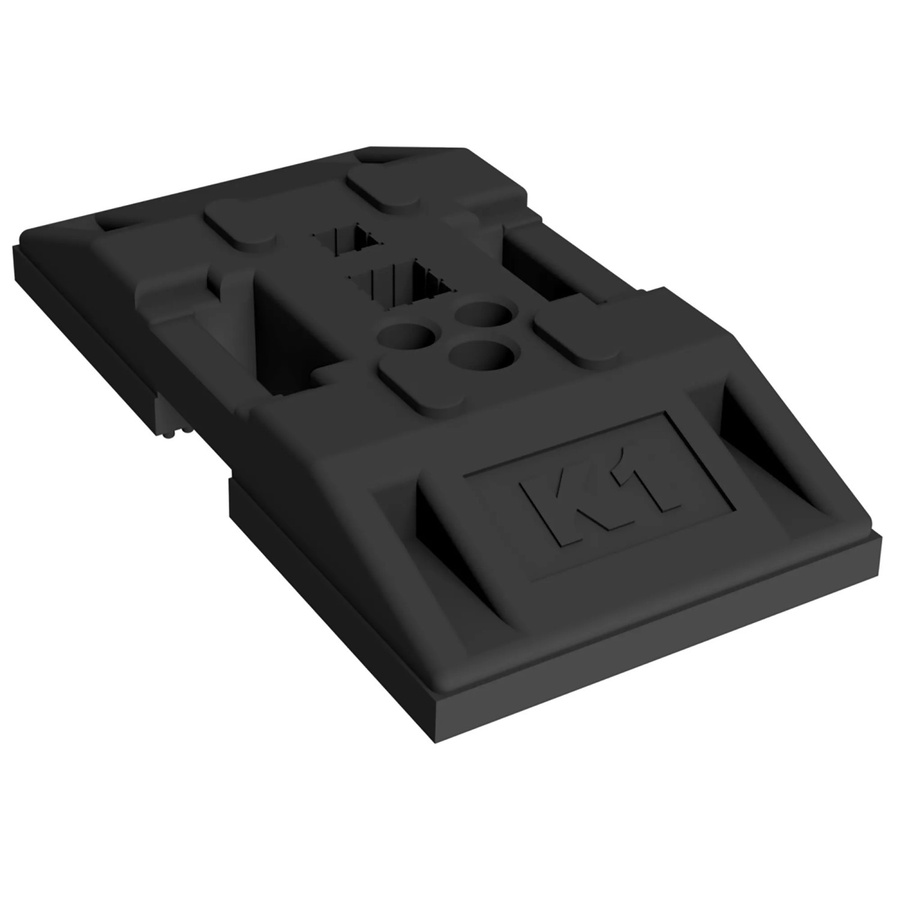 Schake TL-Fußplatte Nach K1 in Schwarz aus Kunststoff mit 28 kg Tragkraft, B/T/H: 75,0 x 38,0 x 13,0 cm - Bild 2