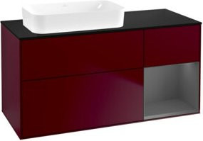 V&B Waschtischunterschrank Finion mit Wandbeleuchtung, Farbe Anthrazit Matt, B/T: 120 x 60 cm - Bild 1