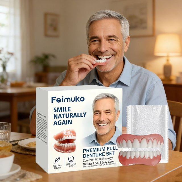 FEIMUKO Silikon-Prothesenset, Zahnersatz für Damen und Herren - Bild 1