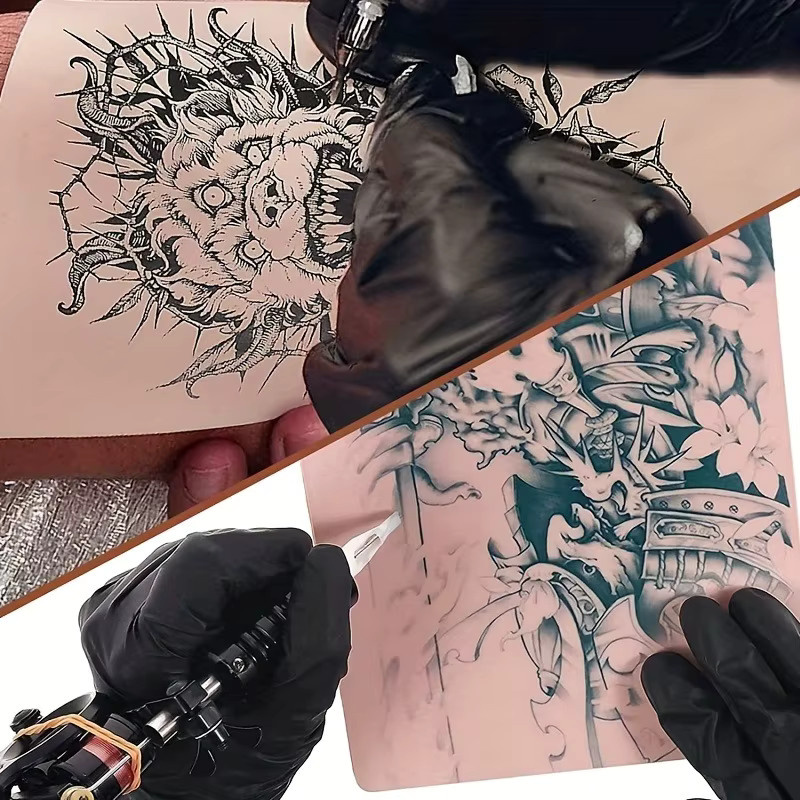 DQFART Tattoo-Übungshaut, Blanko, doppelseitig, 4 Stück, Unisex - Bild 2