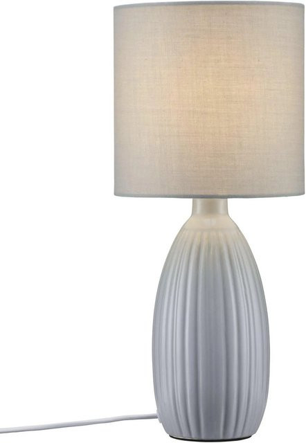 PR Home Uno Tischleuchte aus Keramik in Grau, B/T/H: 16 x 37 x 37 cm - Bild 1