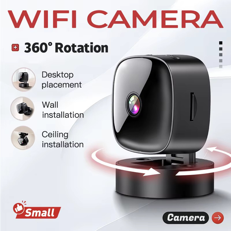 BMAD Mini-Kamera 4K Wireless WiFi Überwachungskamera mit High-Definition-Nachtsicht und Infrarotüberwachung in Schwarz - Bild 4