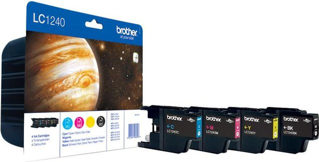 Brother LC1240 Tintenpatronen MultiPack, 4er-Set in Schwarz, Cyan, Magenta und Gelb - Bild 2