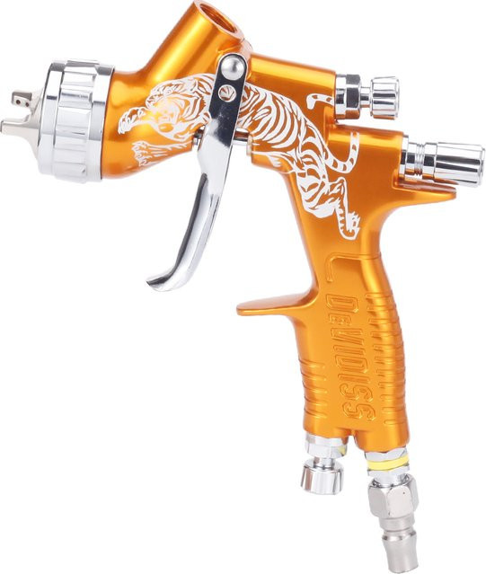DEVIDISS GTE Pro TE20 Lite HVLP-Spritzpistole in Orange mit 1,3 mm Düse für Autolacke - Bild 1